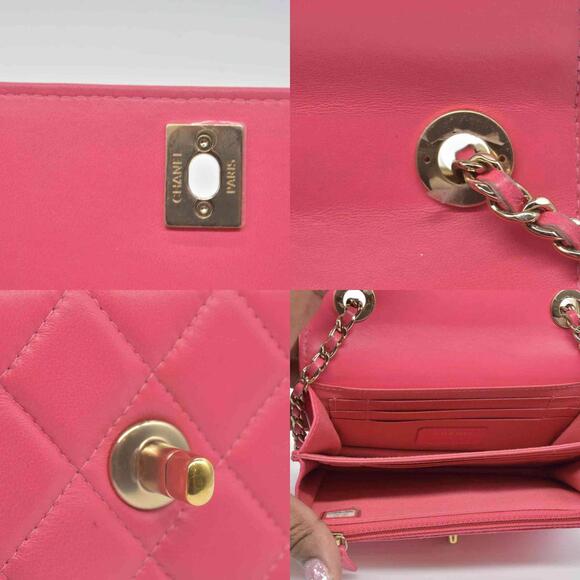 Chanel Lambskin Quilted Mini Trendy CC Wallet On Chain WOC - Picture 5 of 15